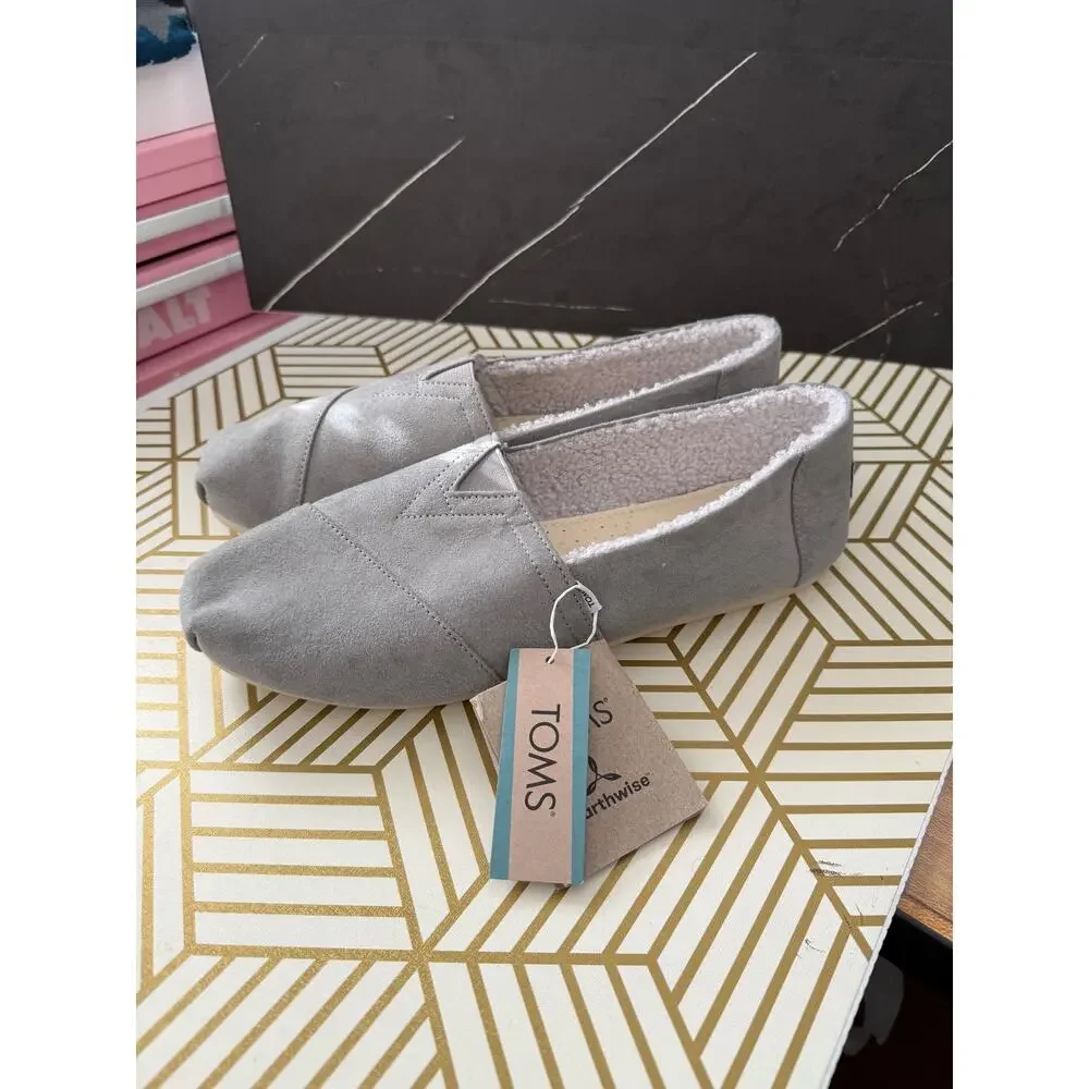TOMS Women's Alpargata Faux Shearling Gray Cloudbound | Size 11